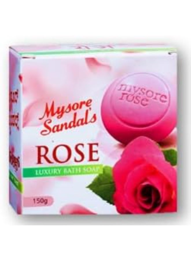 Mysore Sandal's rose luxury bath soap,150gm(Pack of 4) - Image 5